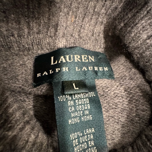 Vintage Lauren Ralph Lauren LRL Lambswool Sled Christmas Turtleneck Sweater L - Picture 6 of 9